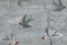 Rebelwalls CONCRETE ART SWALLOW (2 kleuren)