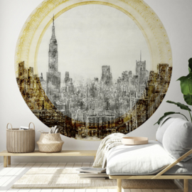 Framed Wallpaper cirkel CITY