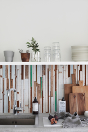 RECLAIMED WOOD 1407 | KitchenWalls | Behangfabriek