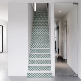 Stairs Mosaic green or dark blue