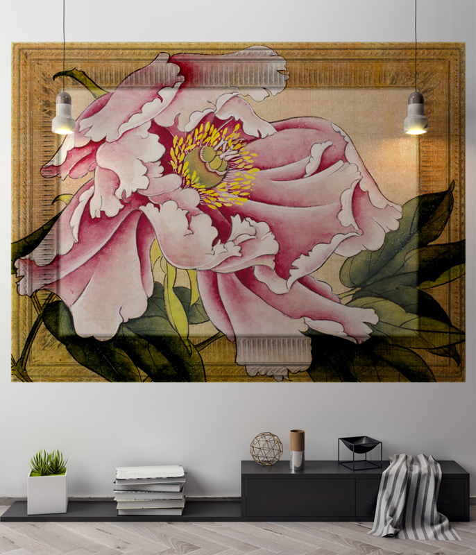 Framed Wallpaper PINK FLOWER