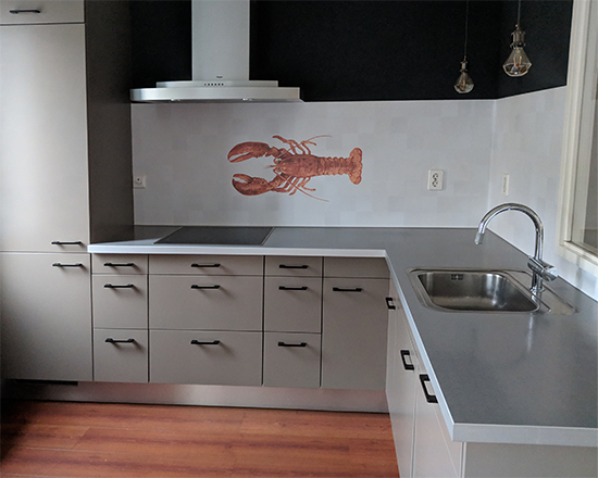 kitchenwalls backsplash wallpaper waterproof lobster