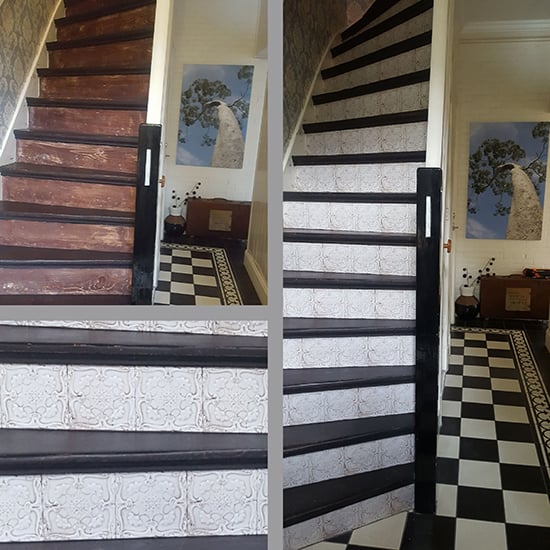 stairs makeover sticker azulejo