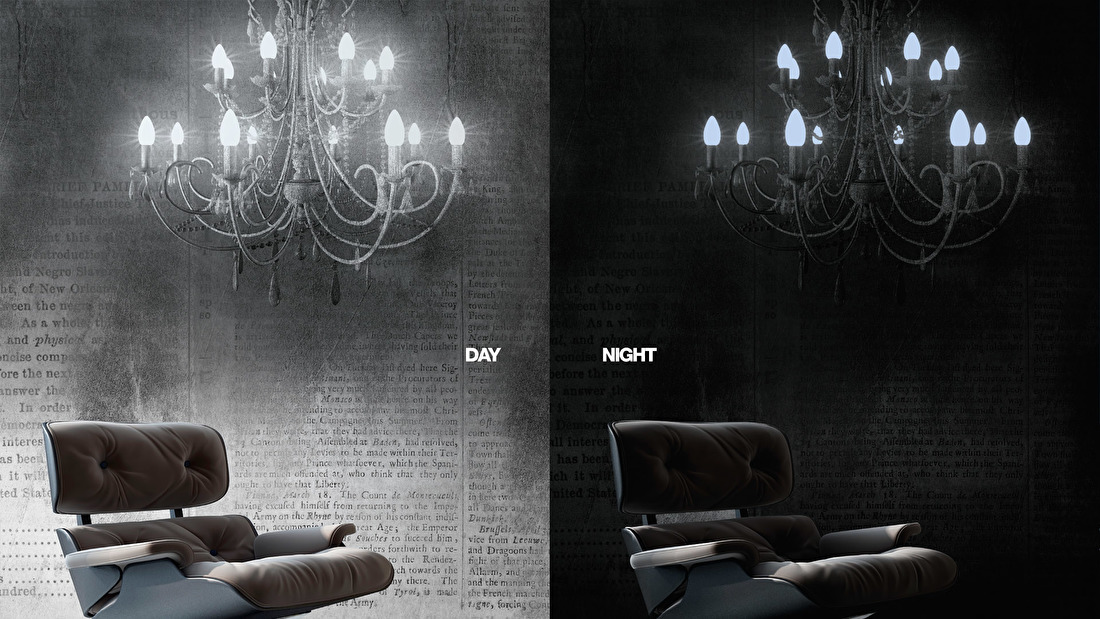 instabilelab light + light glow in the dark wallpaper chandelier