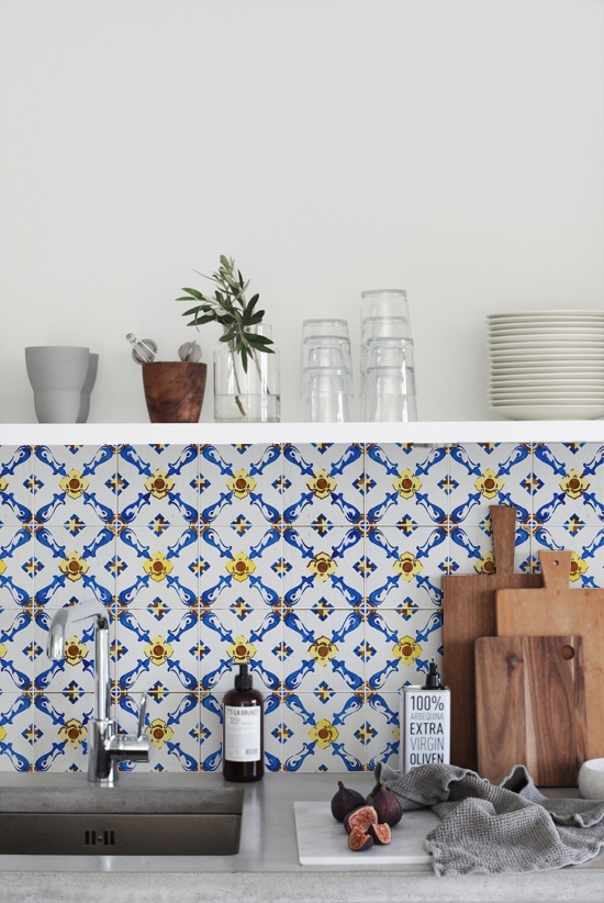 kitchenwalls keukenbehang vintage tiles
