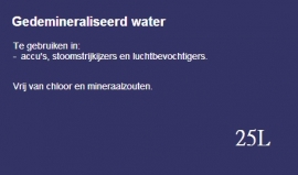 Gedemineraliseerd water 25L (franco geleverd)