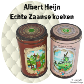 Set Vintage Blikken Bussen voor Zaanse Koeken van Albert Heijn