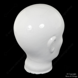 Vintage White Ceramic Display Head – Retro Shop Display