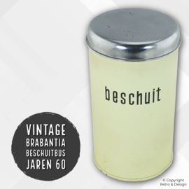 Lata Vintage Brabantia (1955–1965) – Blanco Brocante, Colección Cocina
