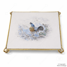 Vintage Villeroy & Boch Trivet – Capercaillie Bird Motif (Luxembourg)