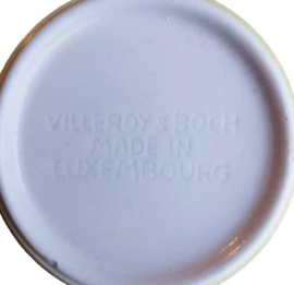 Vintage earthenware pastel coloured Royco soup bowls by Villeroy & Boch, Luxembourg.