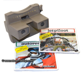 Viewmaster Con los discos, piloto del jet / racer del coche. Vintage