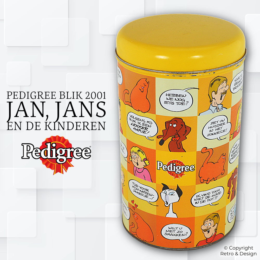 Vintage Pedigree Dog Food Tin – Jan, Jans en de Kinderen Illustrations (2001)