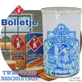 "Plongez dans la nostalgie de cette Boîte à Beschuit Twentsche originale de Bolletje !