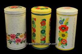 Conjunto de tres latas vintage hechas por Verkade