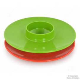 Vintage Mepal Service eierdopjes oranje & groen – set van 2 – jaren 70