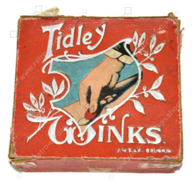 Vintage Tidley Winks oud vlooienspel, begin 20e eeuw
