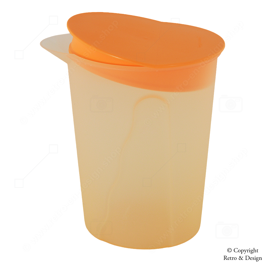 Jarra Vintage Tupperware – 1 L de Comodidad Retro en Color Salmón Anaranjado