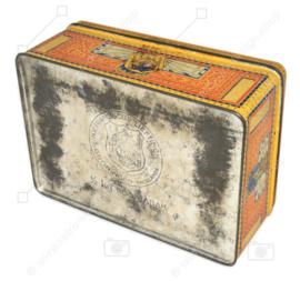 Vintage tin tobacco box from Tabaksfabriek "The coat of arms weapon of Drenthe" anno 1820 N.V. Franciscus Lieftinck, Groningen