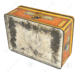 Caja de tabaco de hojalata vintage de Tabaksfabriek  "Het wapen van Drenthe" anno 1820 N.V. Franciscus Lieftinck, Groningen
