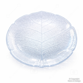 Arcoroc Aspen Deep Plate 21.5 cm – Leaf Design – Vintage Glass – France