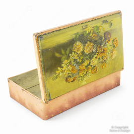 Lata Vintage Van Melle’s Floral – Caja Holandesa Rosa Salmón – Coffret Hollandais