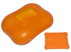 Naranja transparente vintage Alessi Biscuit box 'Mary Biscuit' de Stefano Giovannoni