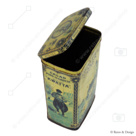 Rectangular cocoa tin from the period 1900-1925 for 1 kg of KWATTA cocoa​