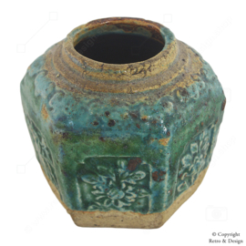 Pot à Gingembre Vintage Shiwan – Céramique Chinoise Émaillée Verte