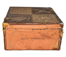 Old brocant Bakery tin or shop counter tin from 1920-1930. Koek, banket, beschuit. Prima kwaliteit