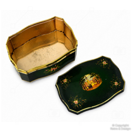 Vintage Green Pickwick Tea Tin by Bekkers Dordrecht Holland (1950–1955)
