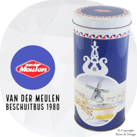 Lata Vintage de Galletas Van der Meulen – Otoño e Invierno, un Patrimonio Holandés Atemporal