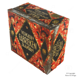 Lata Nostálgica Verkade de 1949 – Lata Rectangular de Exhibición para Galletas Variadas