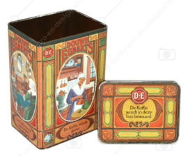 Frisian coffee tin by Douwe Egberts with nostalgic images