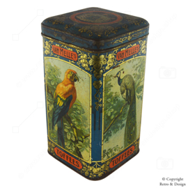 Boîte à Toffees Van Melle (1925-1928) – Boîte Publicitaire Historique avec Motif d’Oiseau