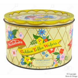 Boîte Vintage de Toffees Golden Wafers Mackintosh des Années 1960