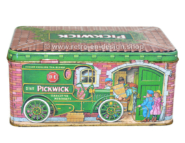 The Pickwick house. Vintage theeblik van Douwe Egberts voor Pickwick thee