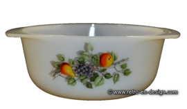 Vintage round casserole, oven dish by Arcopal Fruits de France Ø 22 cm