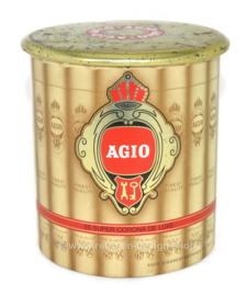 Lata redonda con imágenes de cigarros para 25 cigarros súper corona de luxe de Agio