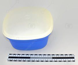 Brightly coloured vintage Tupperware Multi-Server in blue, yellow and white