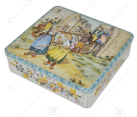 Vintage biscuit tin by Massily France with image made by Henriot Quimper