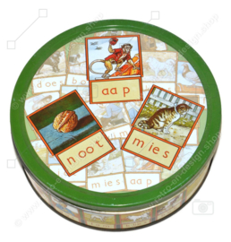 Vintage nostalgic "Aap-Noot-Mies" cookie tin