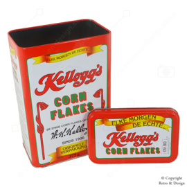 Lata Vintage de Kellogg's Cornflakes – Contenedor Rojo de Almacenaje de 1989