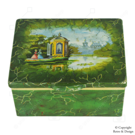 "Envoûtante Boîte à Thé Vintage Douwe Egberts/Pickwick : Deux Dames dans un Cottage de Thé"