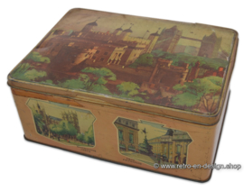 Vintage Jameson's chocolate tin with Tower of London and Tower Bridge