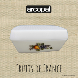 Botervloot Arcopal, Fruits de France, deksel ruitmotief