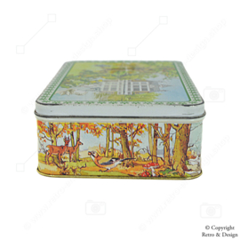 Vintage Verkade Biscuit Tin with Dutch Landscapes and Houses