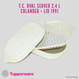 Tupperware oval server and colander