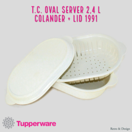 Servidor y colador ovalado Tupperware