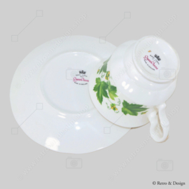 Taza y plato de porcelana "Queen Anne" - Bone China made in England